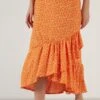 LELA Regular Fit- A-Lijn Rok - Orange Color