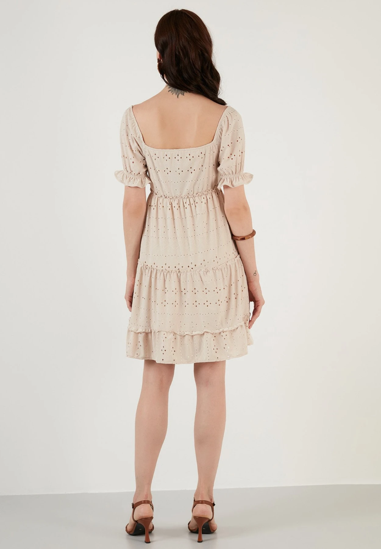 LELA Slim Fit - Jurk - Beige - Afbeelding 3