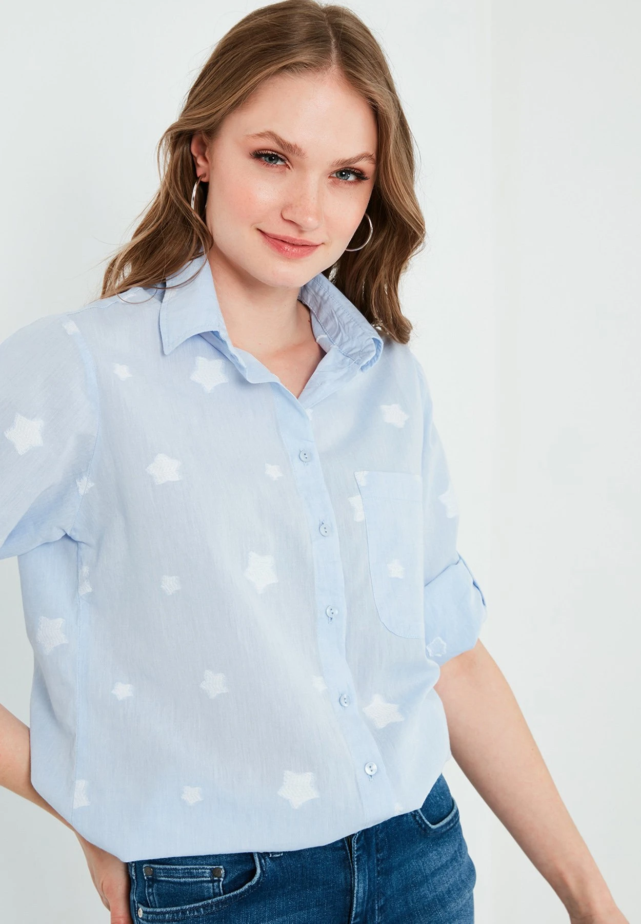 LELA Regular Fit- Overhemdblouse - Blue - Afbeelding 3