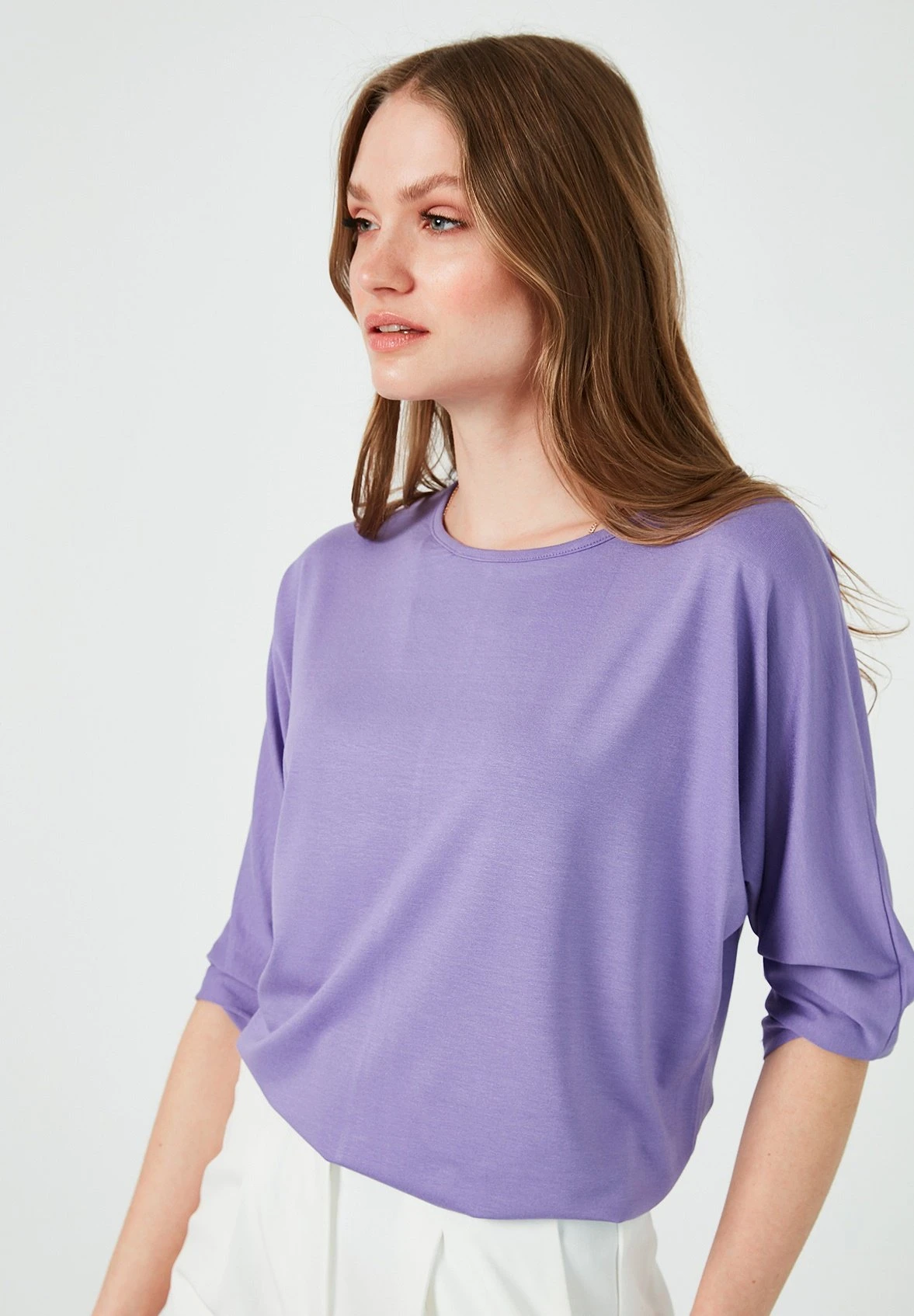 LELA Crew Neck- Longsleeve - Lilac - Afbeelding 3