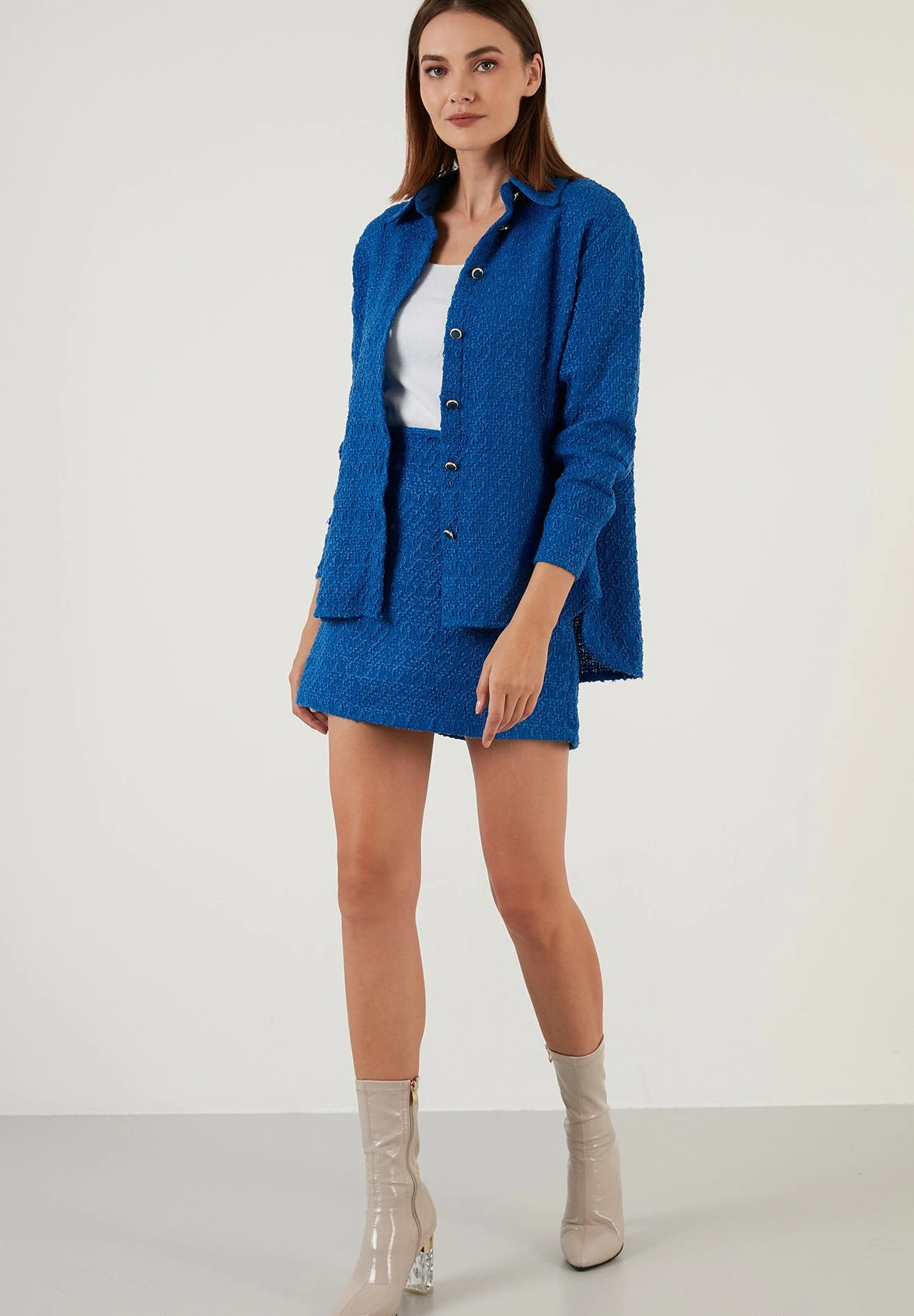 LELA Overhemdblouse - Saxe Blue - Afbeelding 2