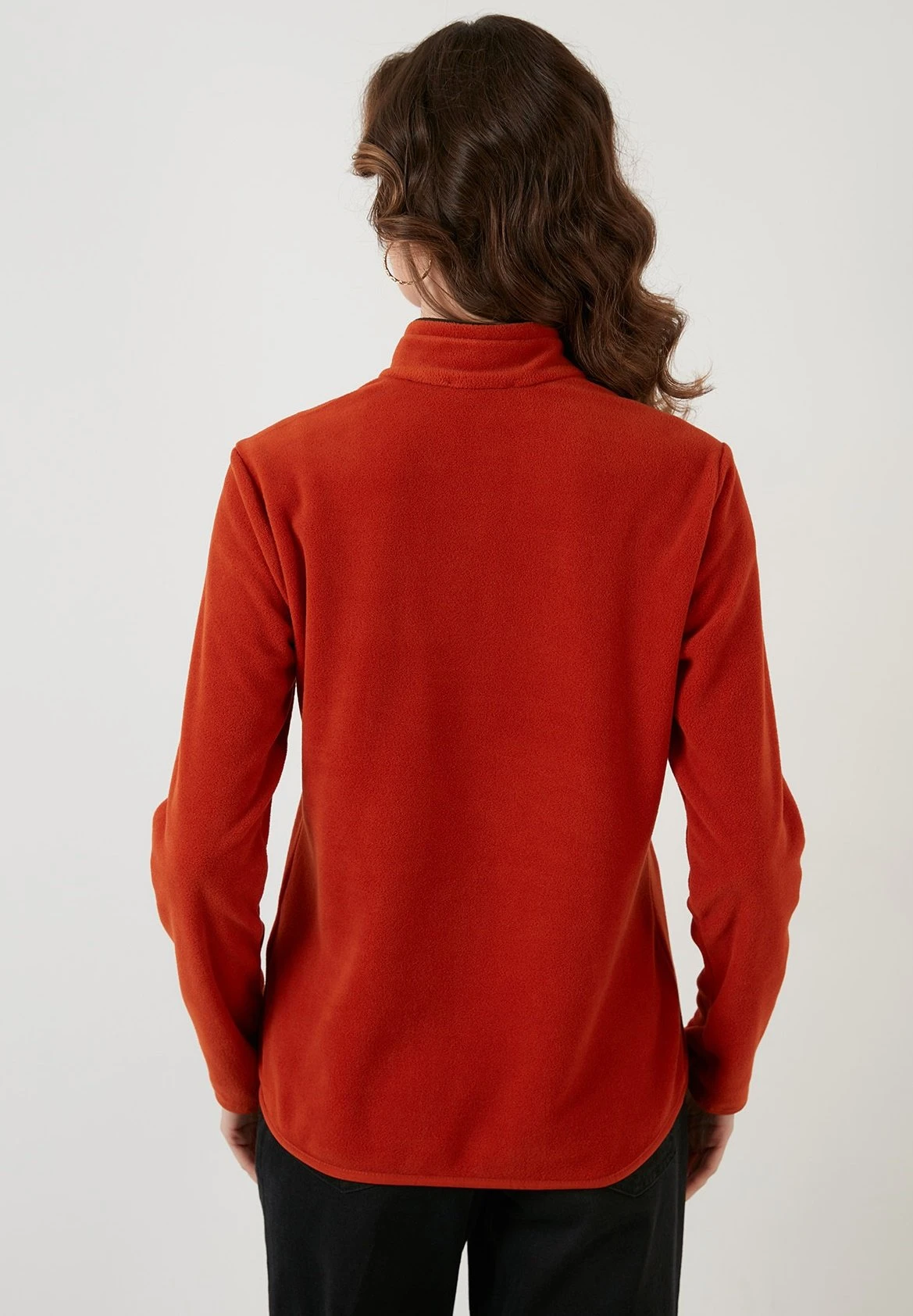 LELA Slim Fit - Fleece Trui - Orange - Afbeelding 2