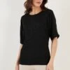 LELA Regular Fit - T-Shirt Basic - Black