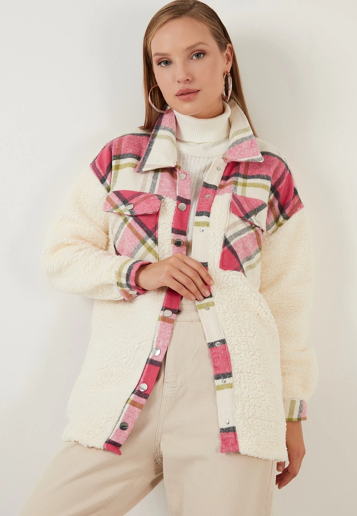 LELA Halflange Jas - Fuchsia - Afbeelding 3