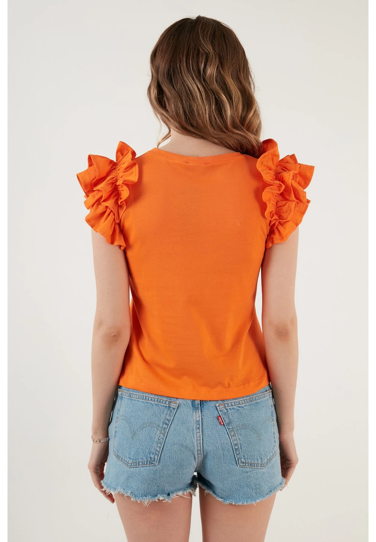 LELA T-Shirt Print - Orange Color - Afbeelding 3