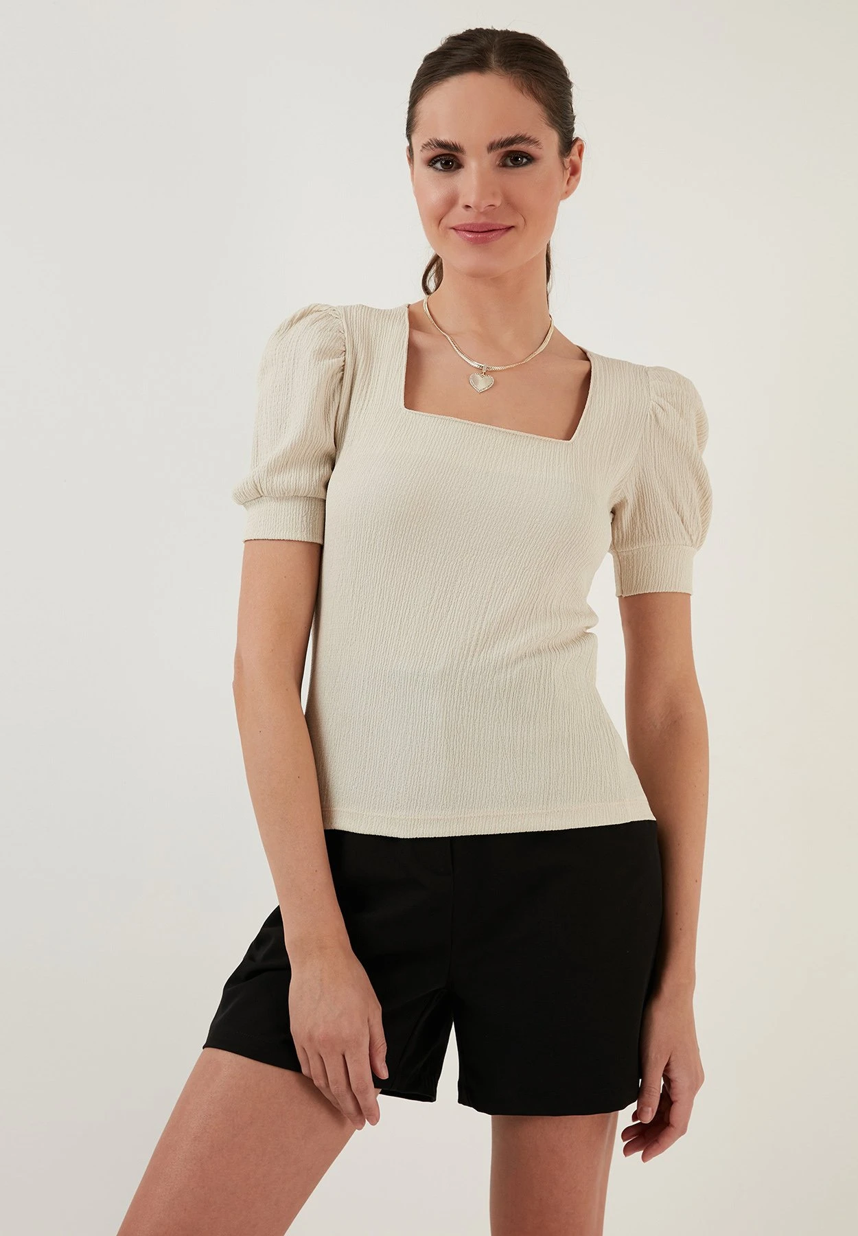 LELA Slim Fit - Blouse - Stone