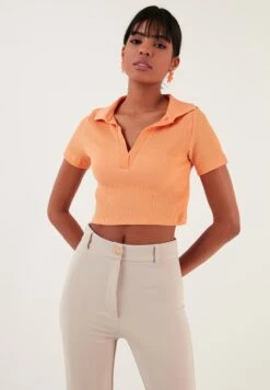 LELA Slim Fit - Blouse - Light Orange