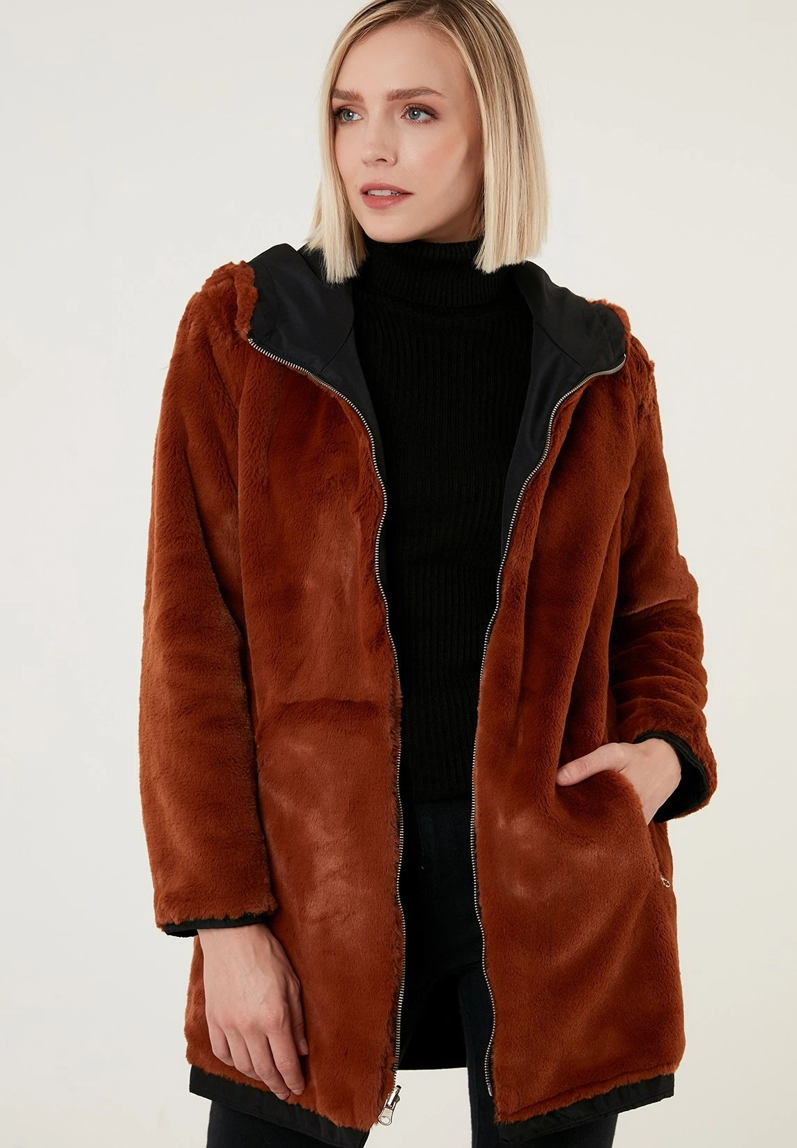 LELA Regular Fit Reversible - Winterjas - Camel