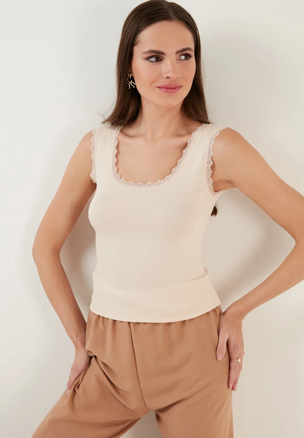 LELA Slim Fit - Top - Stone Colored - Afbeelding 4