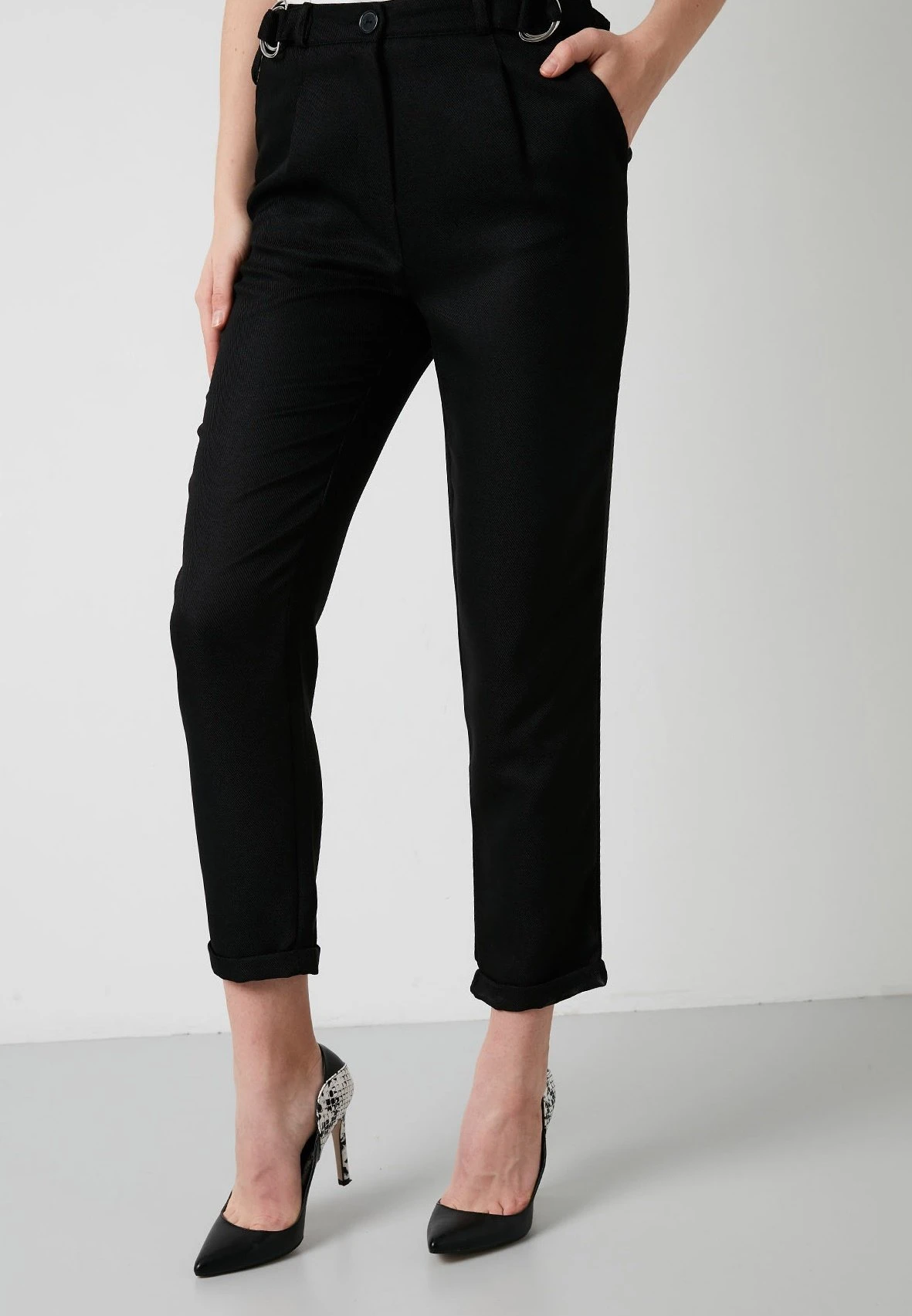LELA High Waist Trousers- Broek - Black - Afbeelding 4