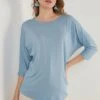 LELA Crew Neck- Longsleeve - Baby Blue