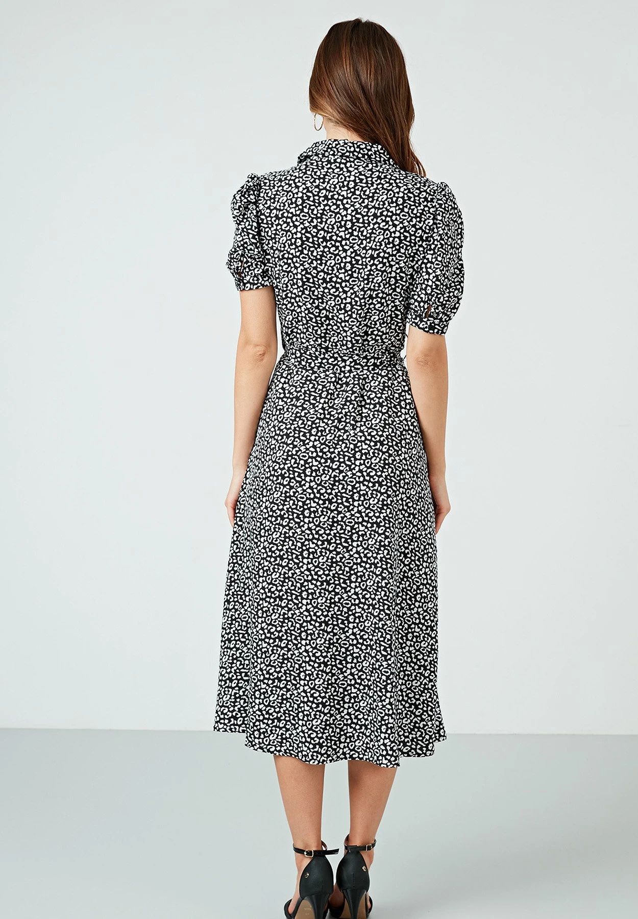 LELA Blousejurk - Black-White - Afbeelding 3