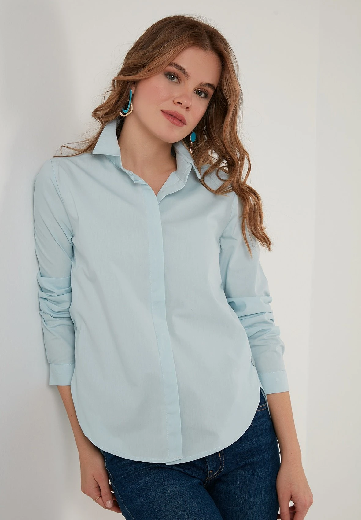 LELA Regular Fit - Overhemdblouse - Baby Blue - Afbeelding 5