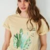 LELA Regular Fit - T-Shirt Print - Yellow