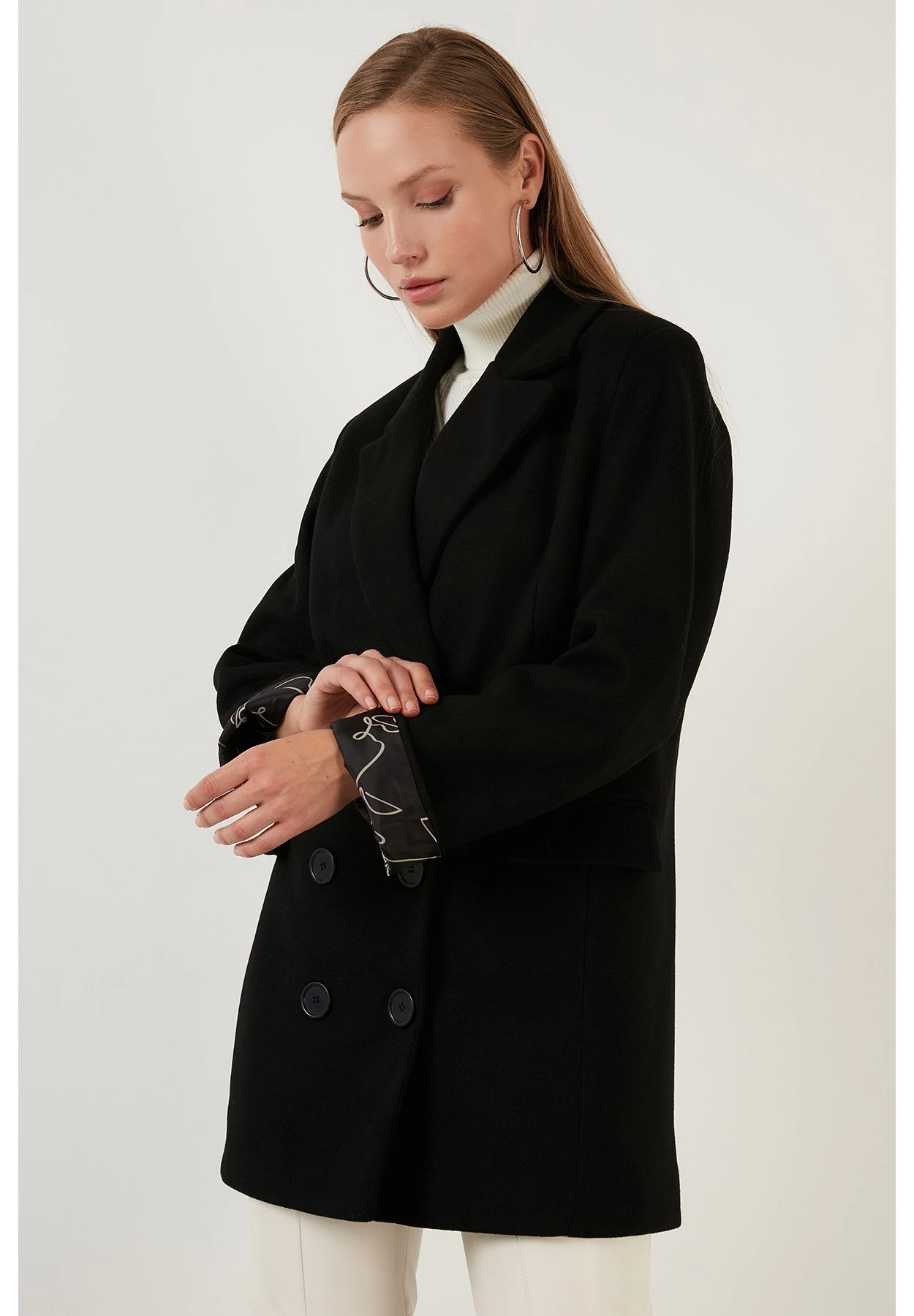 LELA Halflange Jas - Black - Afbeelding 7