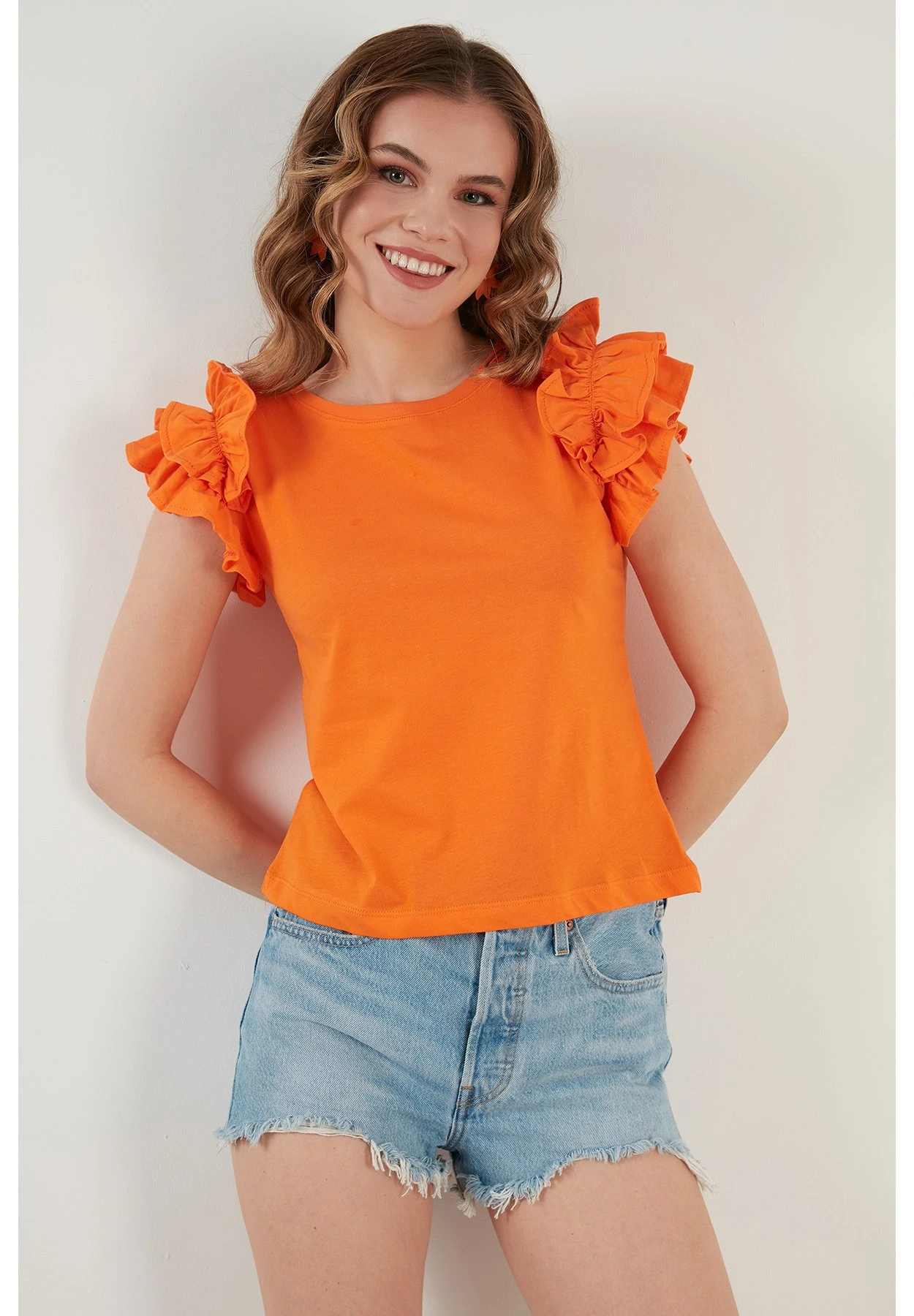 LELA T-Shirt Print - Orange Color - Afbeelding 5