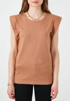 LELA Crew Neck - T-Shirt Basic - Snuff Coloured