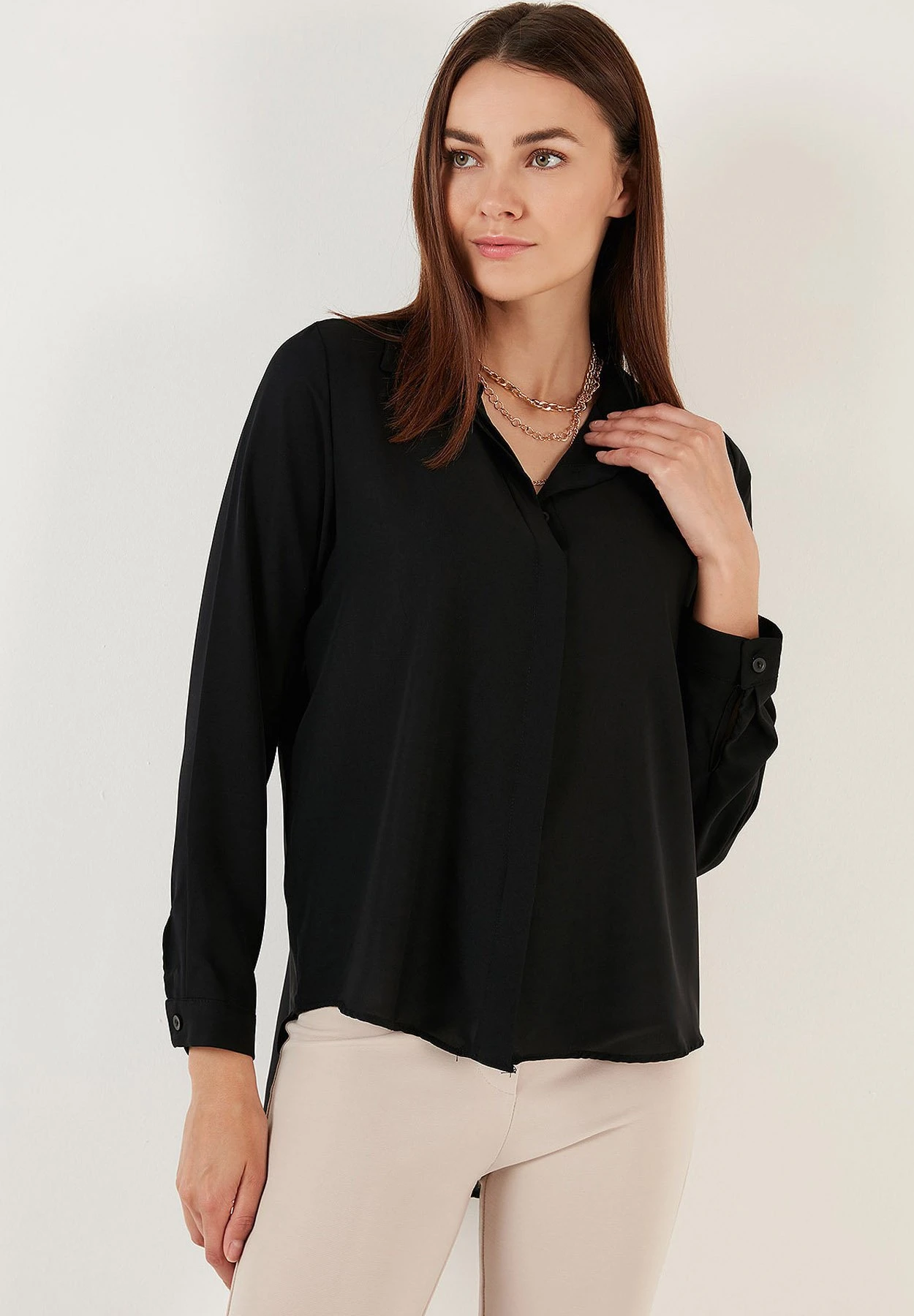 LELA Overhemdblouse - Black - Afbeelding 4