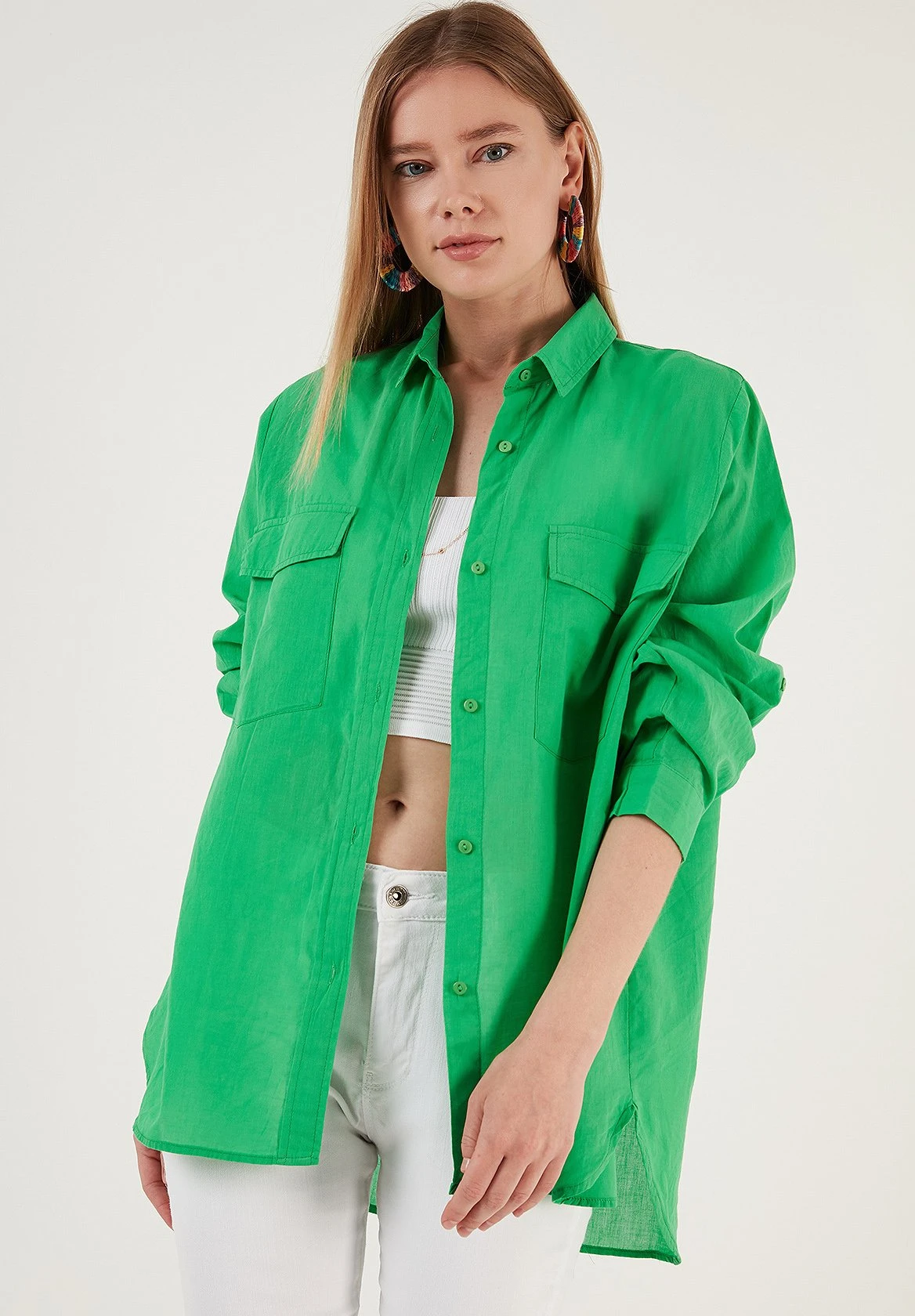 LELA Loose Fit - Overhemdblouse - Green - Afbeelding 5
