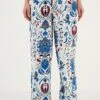 LELA Broek - White/Blue