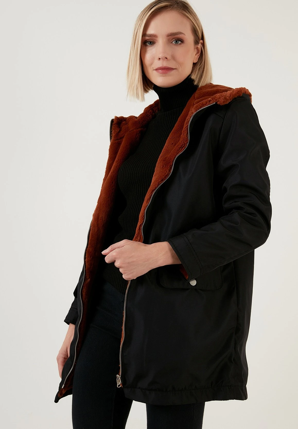 LELA Regular Fit Reversible - Winterjas - Camel - Afbeelding 3