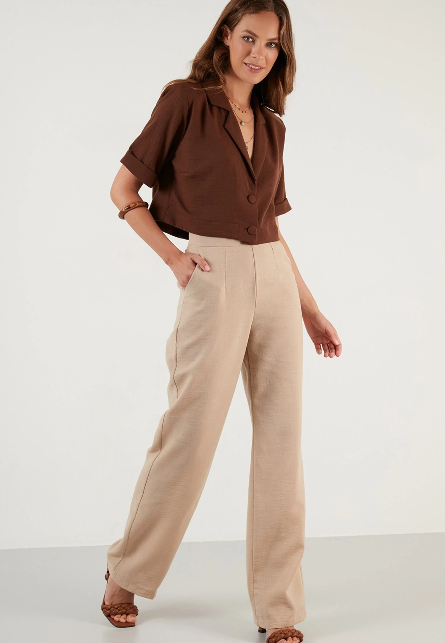 LELA Regular Fit - Broek - Light Brown - Afbeelding 2