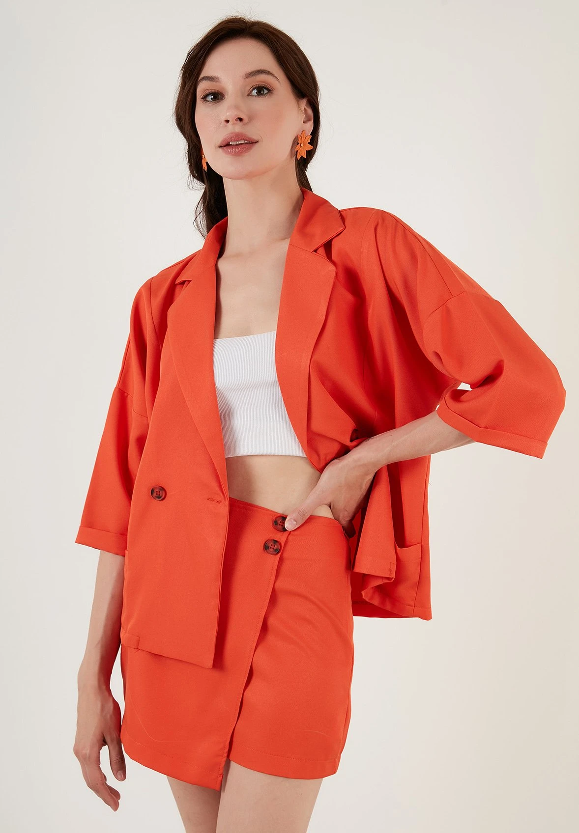LELA Fit - Blazer - Orange - Afbeelding 4