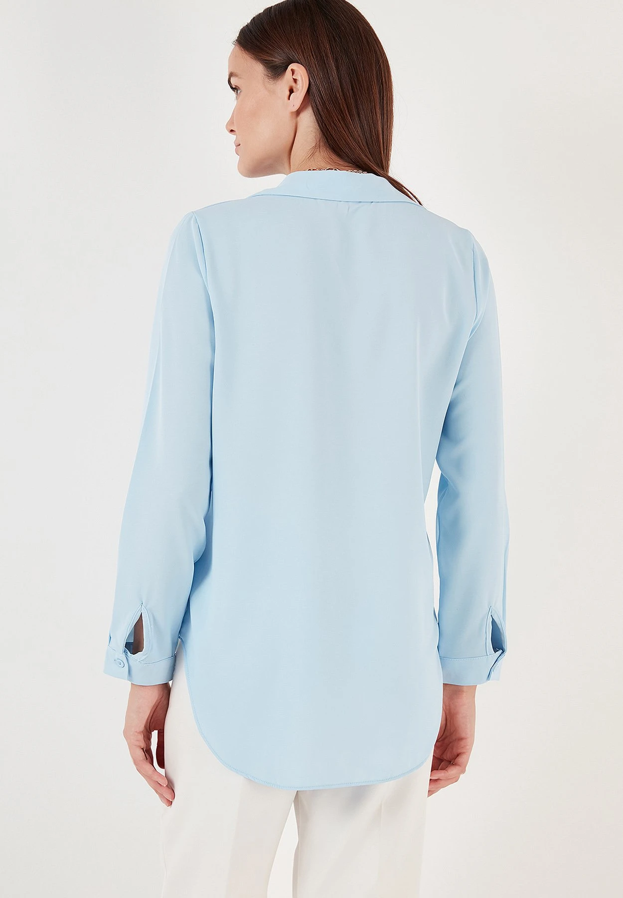 LELA Overhemdblouse - Baby Blue - Afbeelding 4
