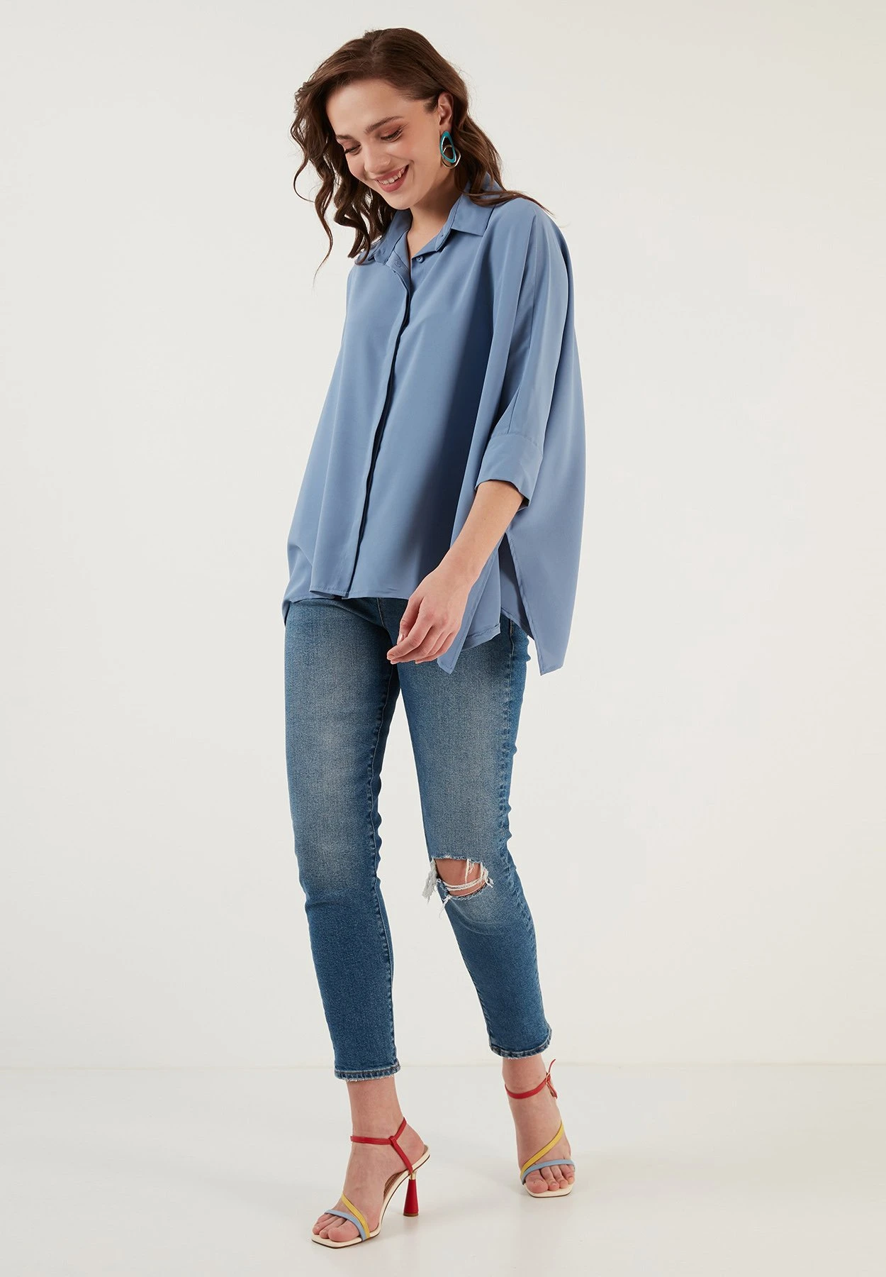 LELA Oversized - Overhemdblouse - Indigo - Afbeelding 2