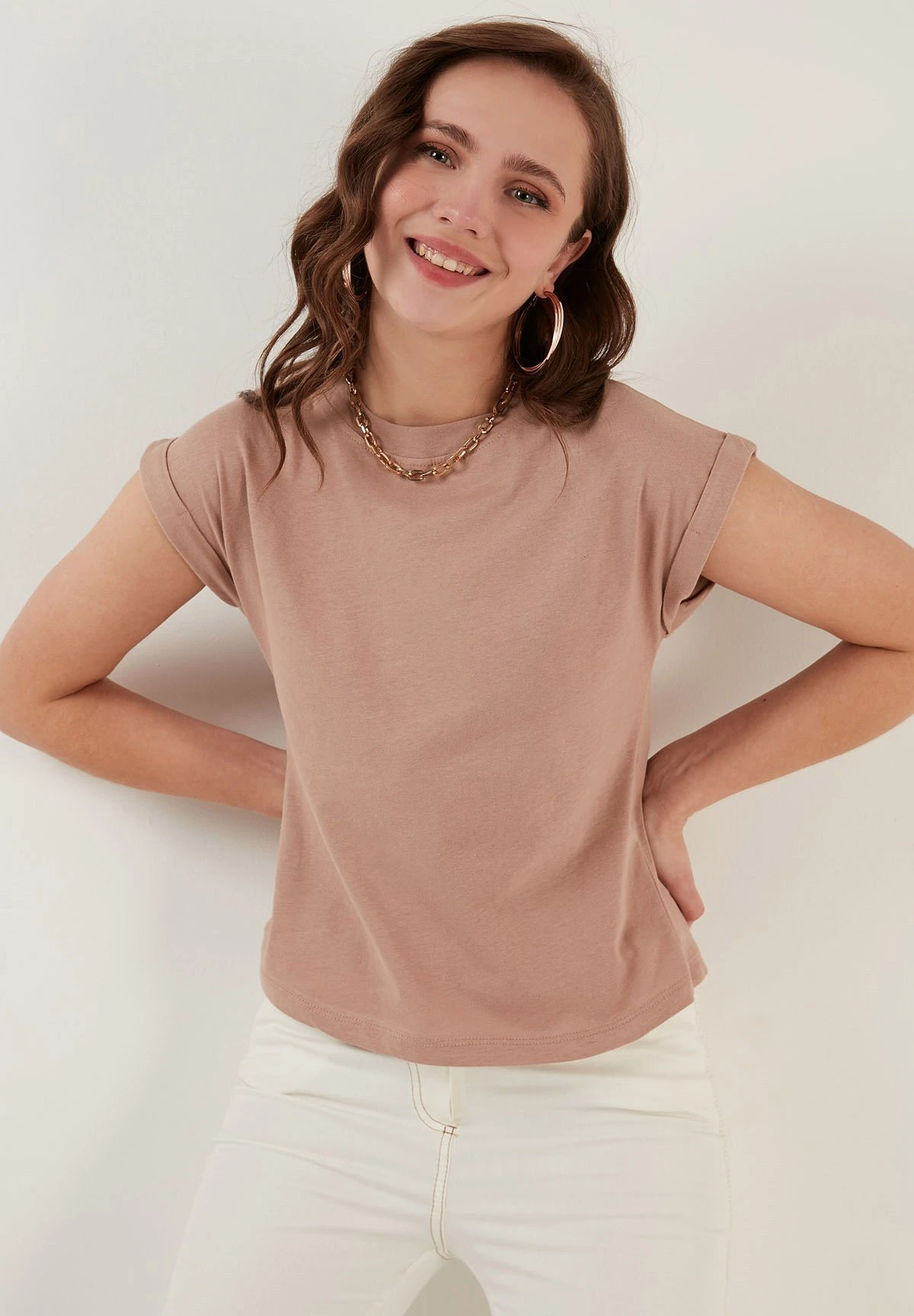 LELA Basic - T-Shirt Basic - Biscuit Color - Afbeelding 5
