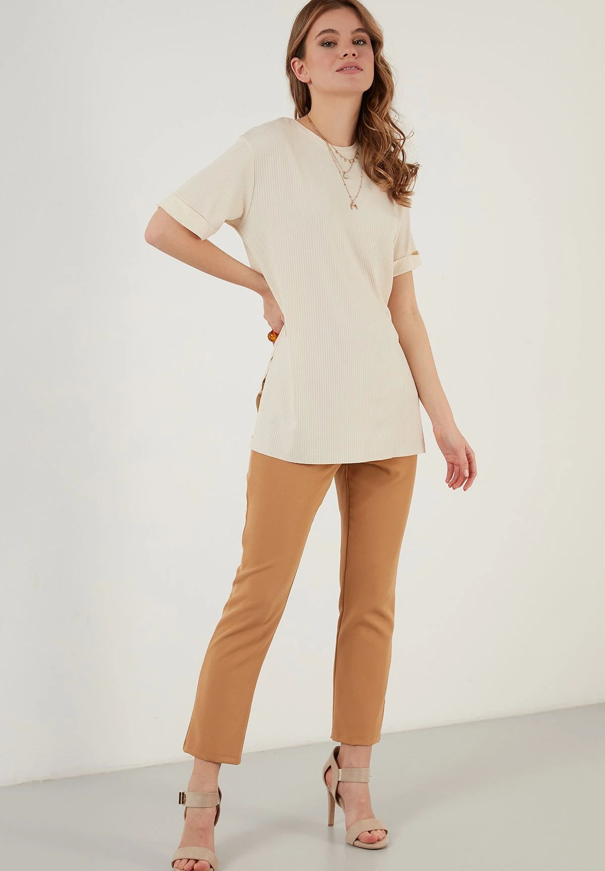 LELA Slim Fit - Blouse - Stone Colored - Afbeelding 2