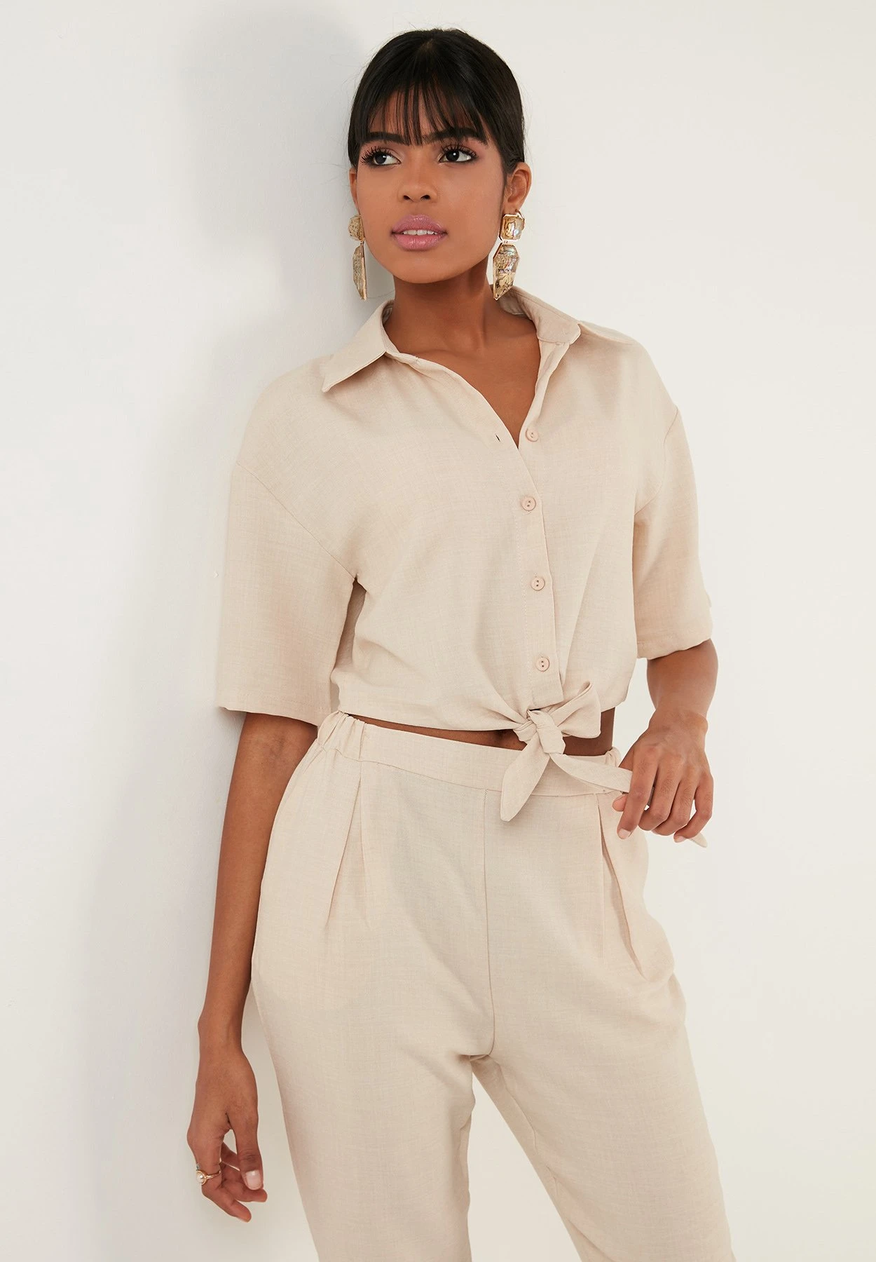 LELA Regular Fit - Overhemdblouse - Stone