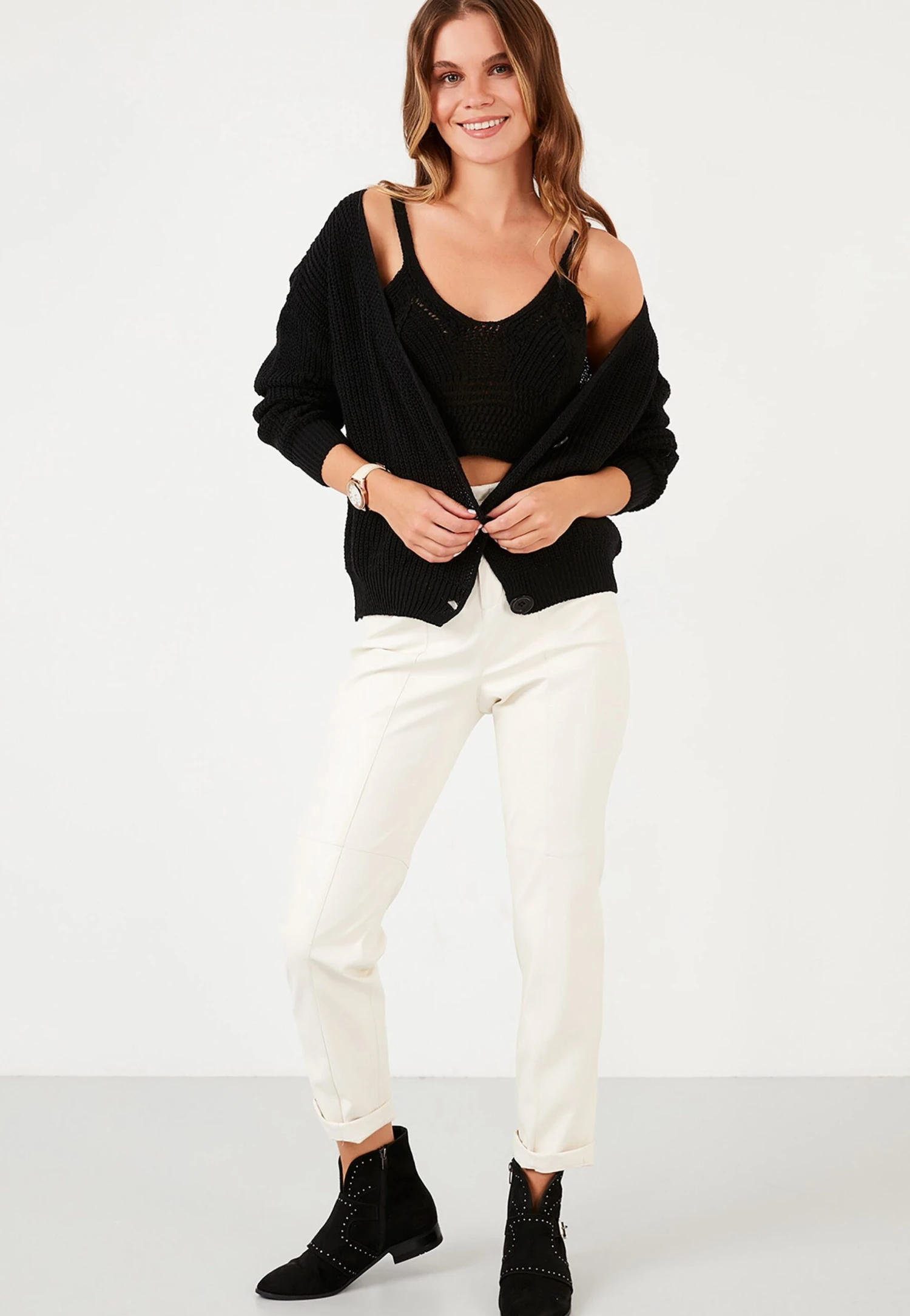 LELA Crew Neck- Top - Black - Afbeelding 2