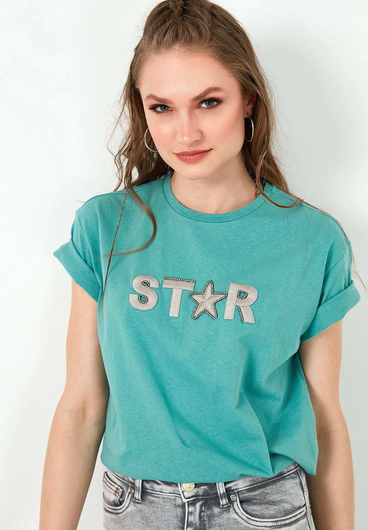 LELA T-Shirt Print - Mint