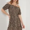 LELA Regular Fit - Jurk - Leopard