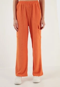 LELA Regular Fit - Cargobroek - Orange