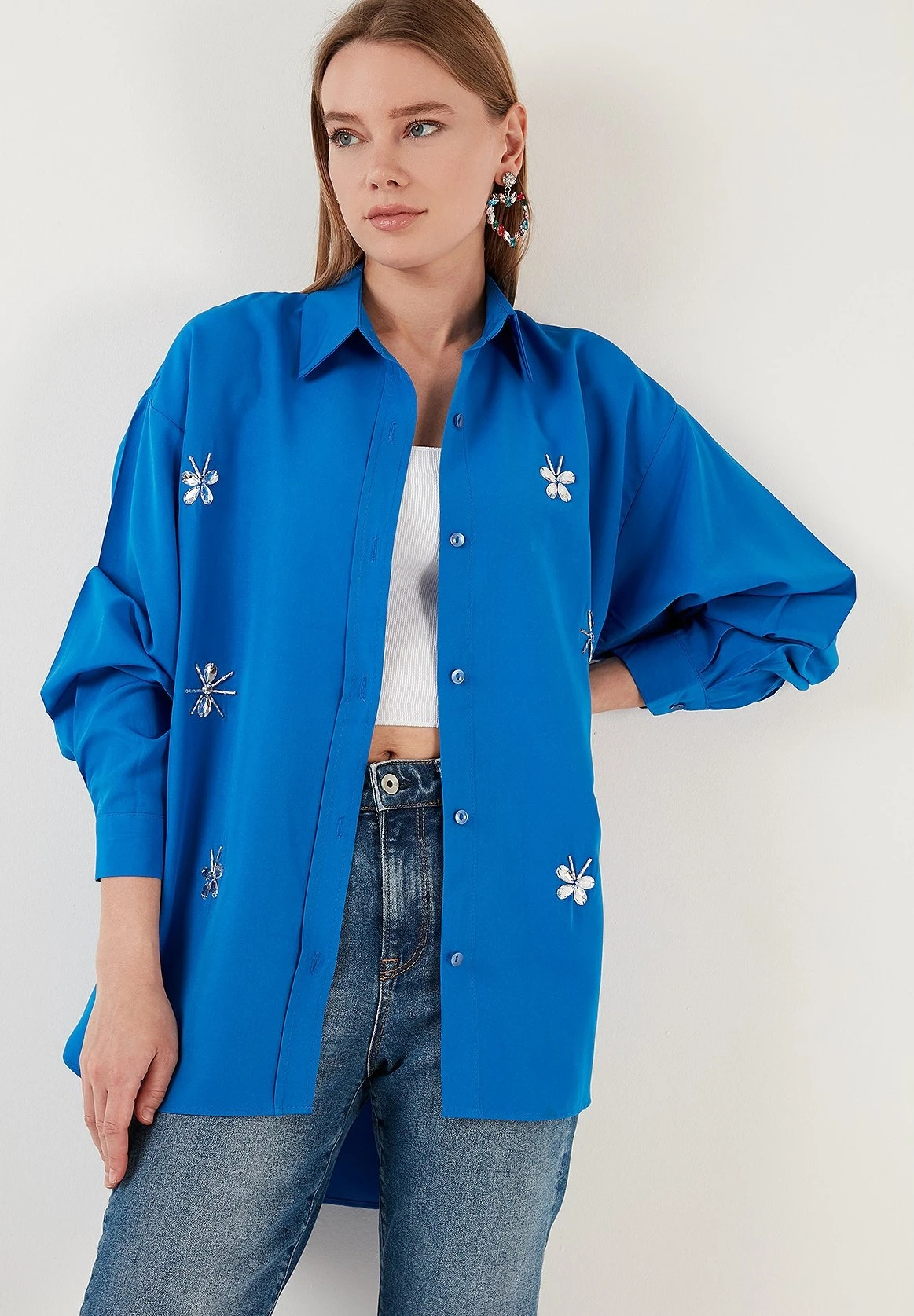 LELA Loose Fit - Overhemdblouse - Blue