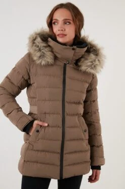 LELA Regular Fit - Winterjas - Camel