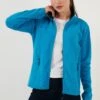 LELA High Collar Zipper- Fleecejas - Turquoise
