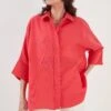 LELA Overhemdblouse - Coral