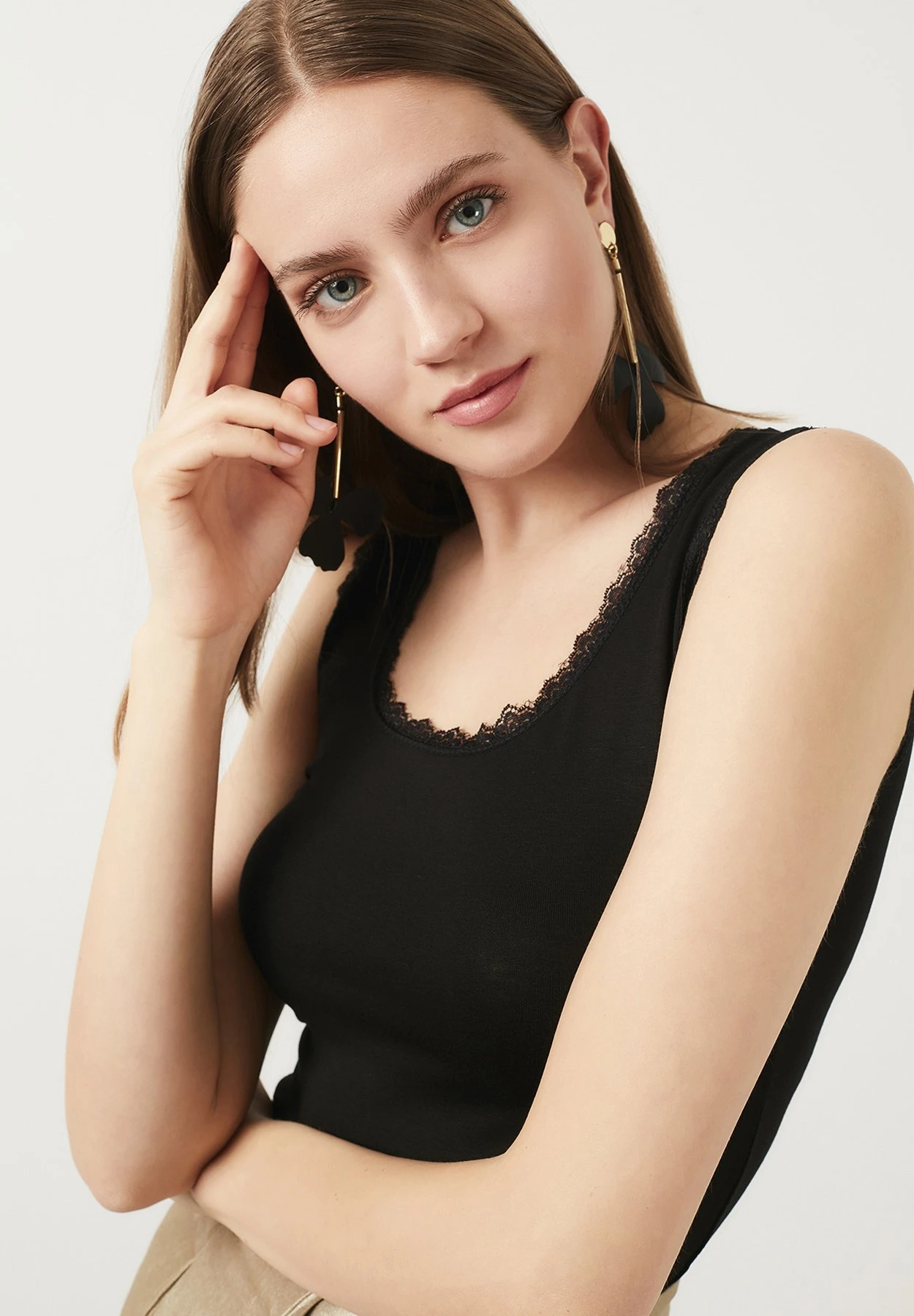 LELA Slim Fit - Top - Black - Afbeelding 3