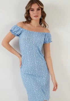 LELA Regular Fit - Etui-Jurk - Baby Blue