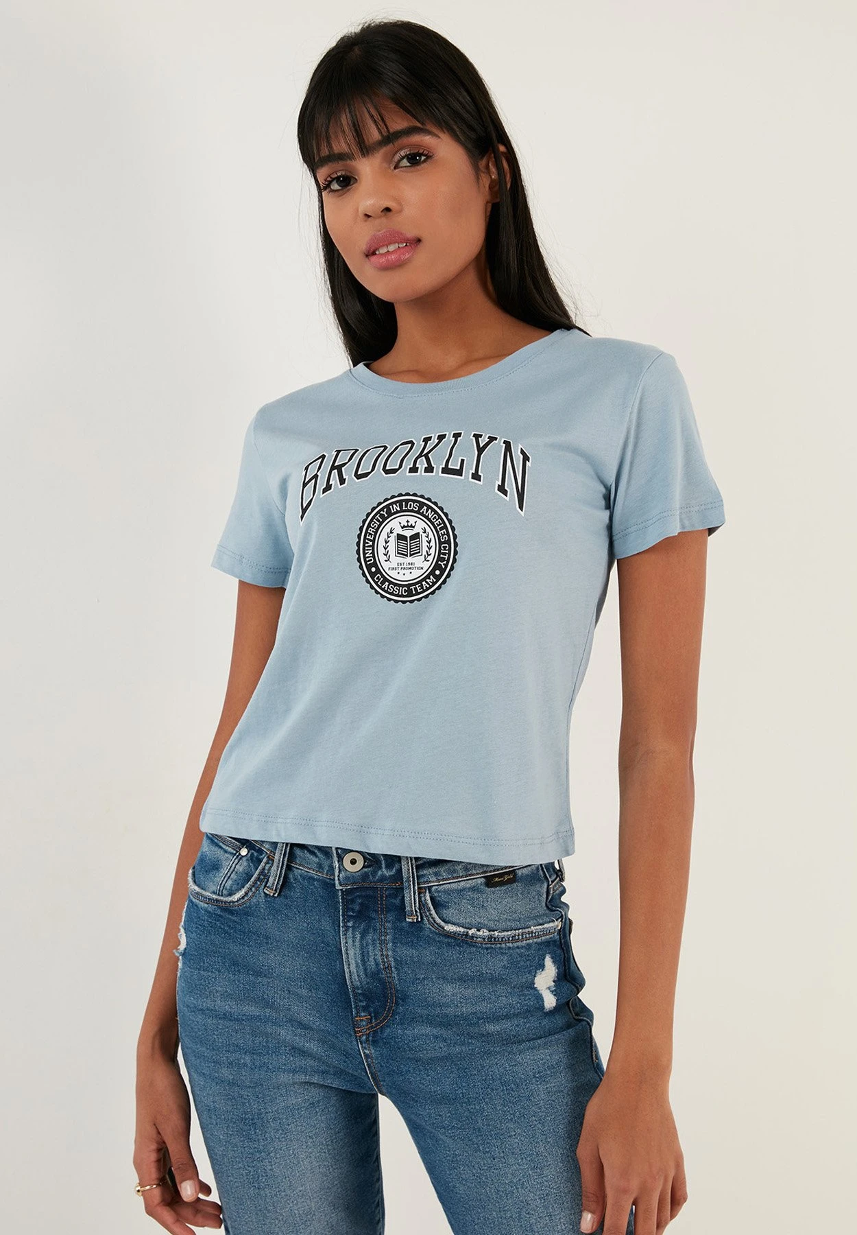 LELA T-Shirt Print - Baby Blue - Afbeelding 5