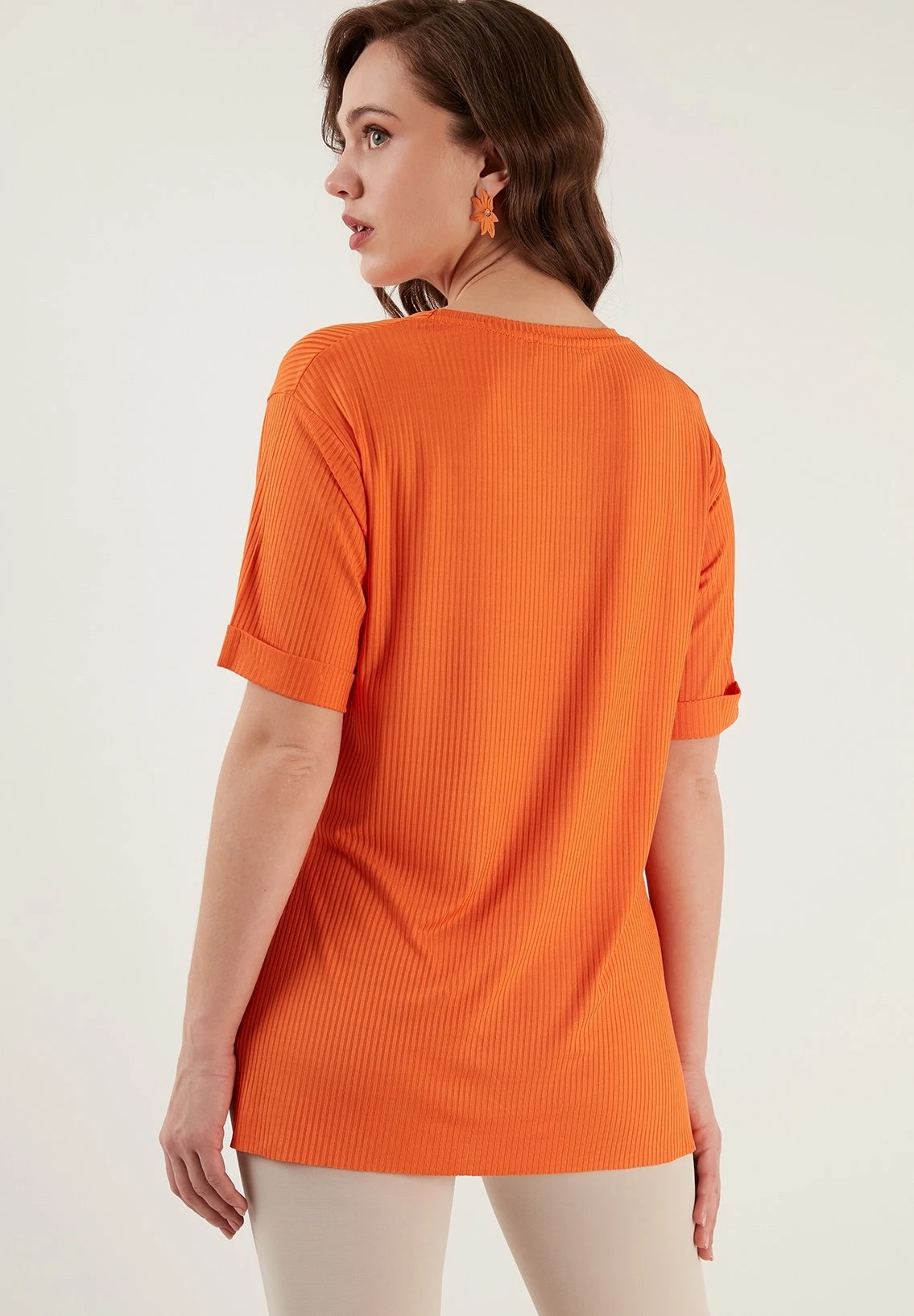 LELA Slim Fit - Blouse - Orange - Afbeelding 2