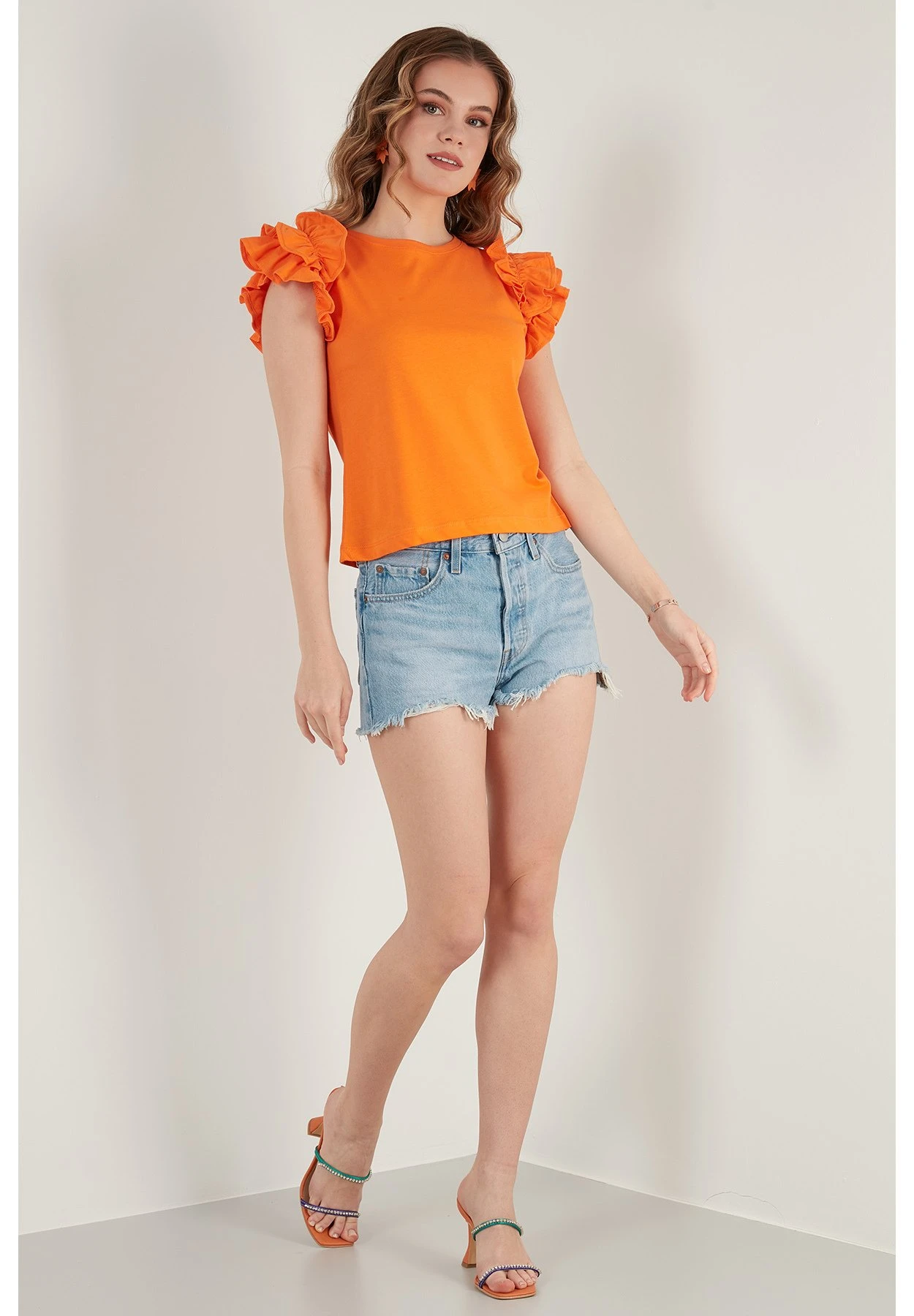 LELA T-Shirt Print - Orange Color - Afbeelding 2