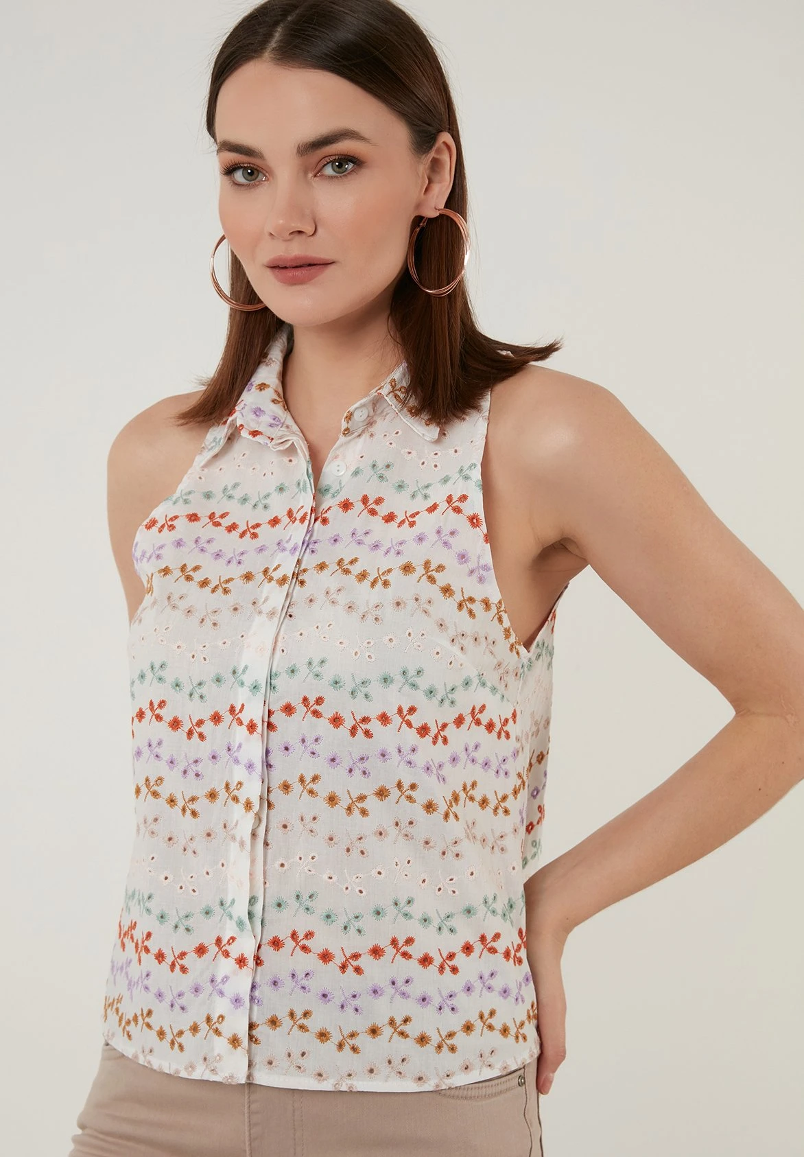 LELA Regular Fit - Overhemdblouse - White Lilac - Afbeelding 4