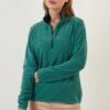 LELA Slim Fit - Fleece Trui - Light Green