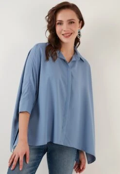 LELA Oversized - Overhemdblouse - Indigo