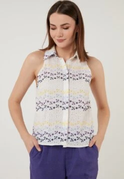 LELA Regular Fit - Overhemdblouse - White Purple