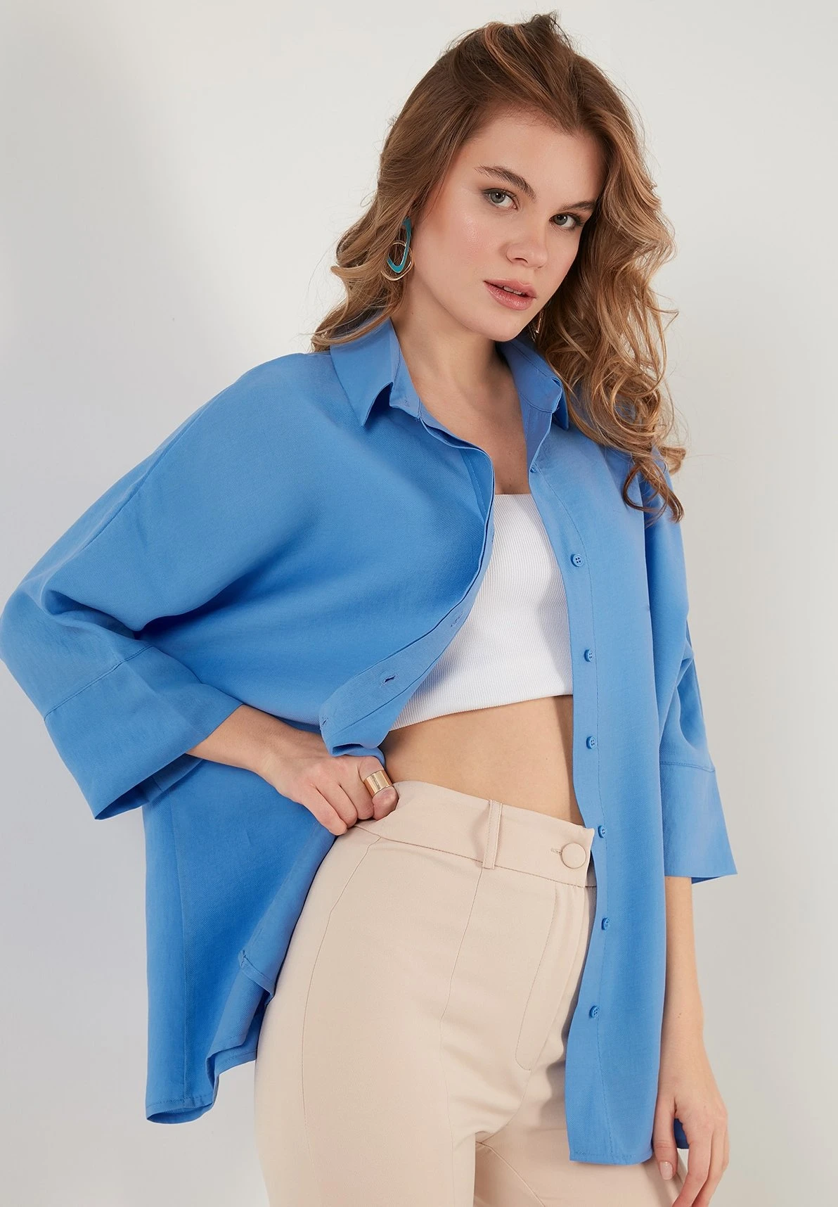 LELA Overhemdblouse - Indigo - Afbeelding 7